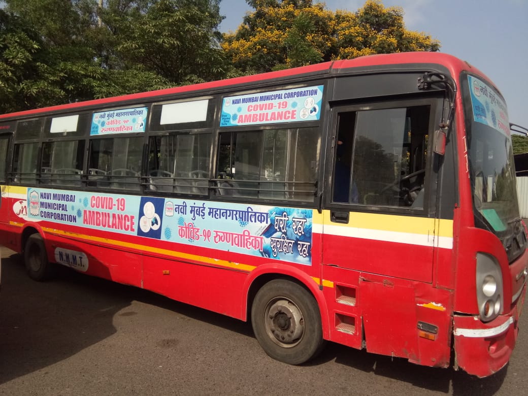Navi Mumbai: Swamped with COVID-19 cases, NMMC converts 45 NMMT buses into ambulances to meet demand