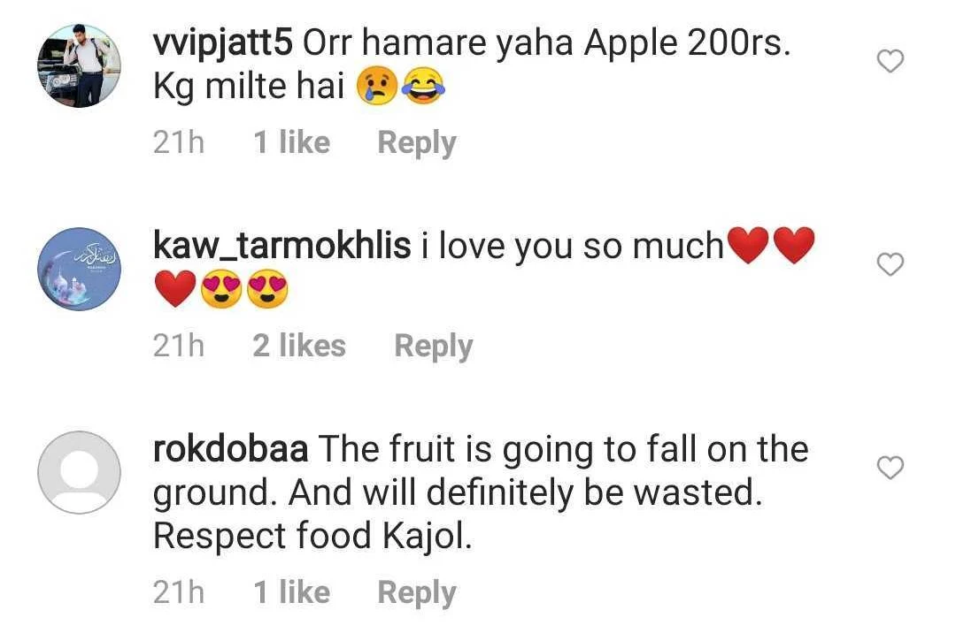 Netizens call out Kajol for ‘wasting food’ while playing real-life ‘fruit ninja’ – watch video