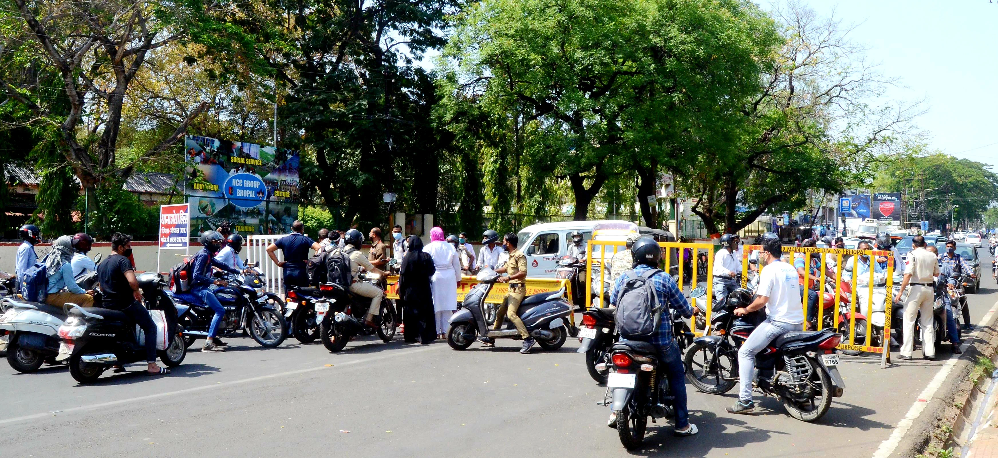 Barricades causing chaos all around.