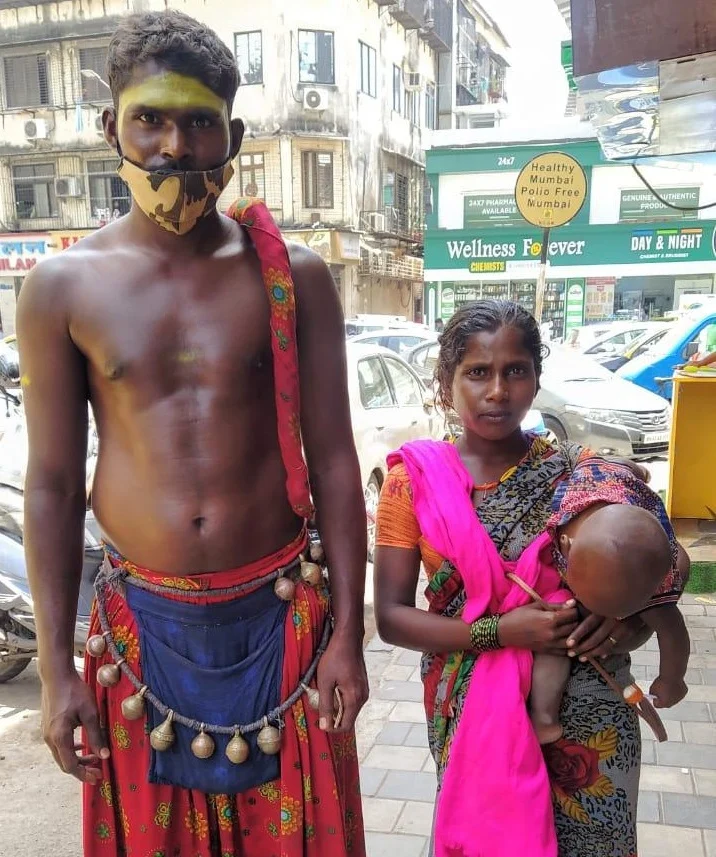 Chabukwala Nagesh with wife and son