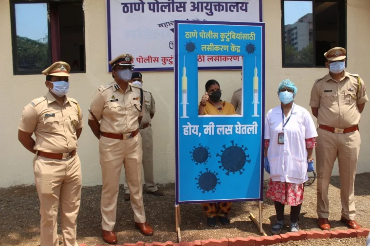 COVID-19: Thane police start vaccination drive for families of cops; may speed up drive if civic body provides more doses