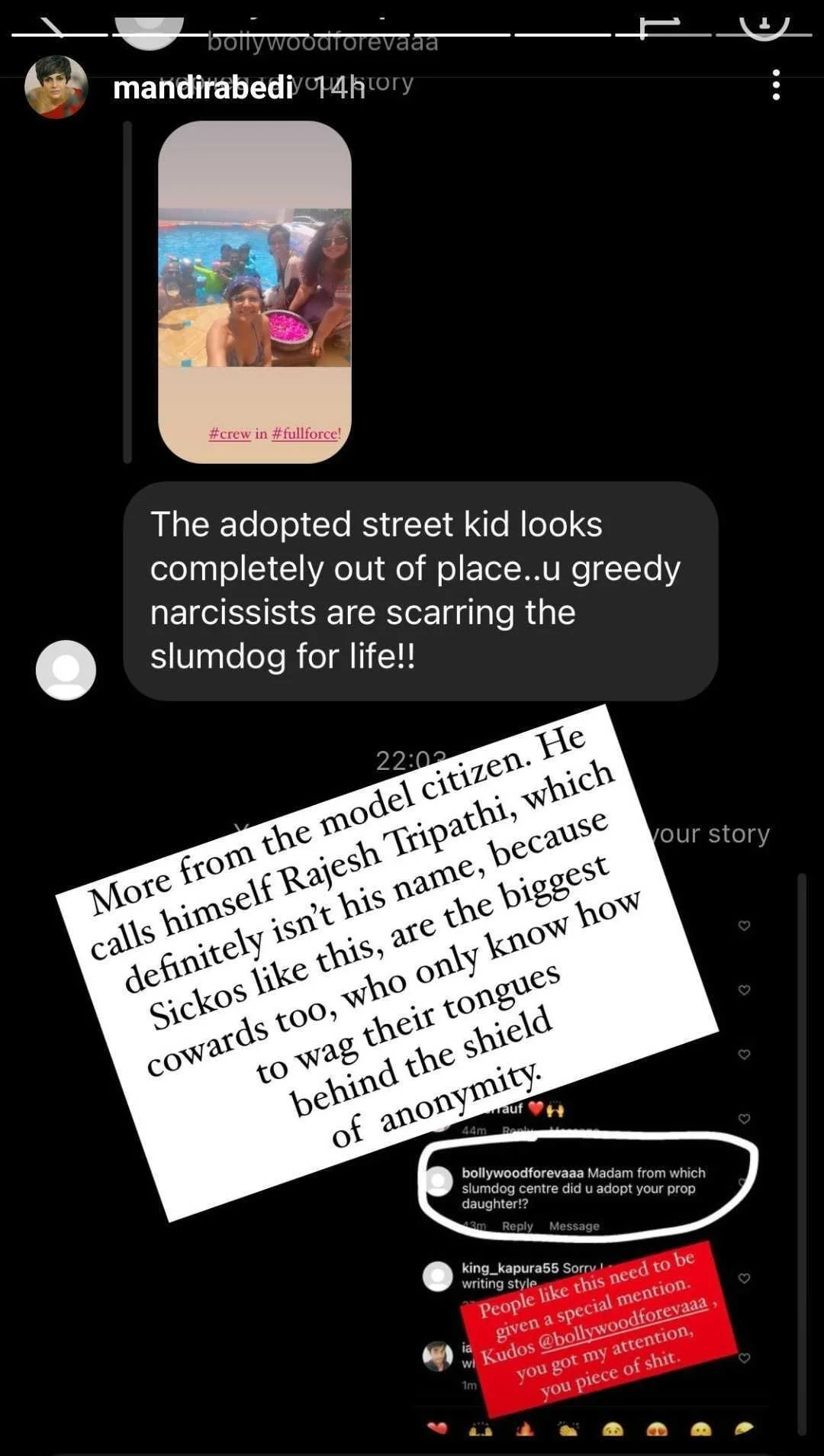 'You piece of s**t': Mandira Bedi slams troll for asking 'from which slumdog centre did you adopt your daughter?'