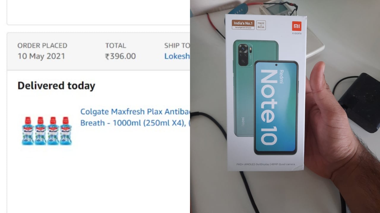 VIRAL: Man orders mouthwash, Amazon delivers Redmi Note 10 worth Rs 13K