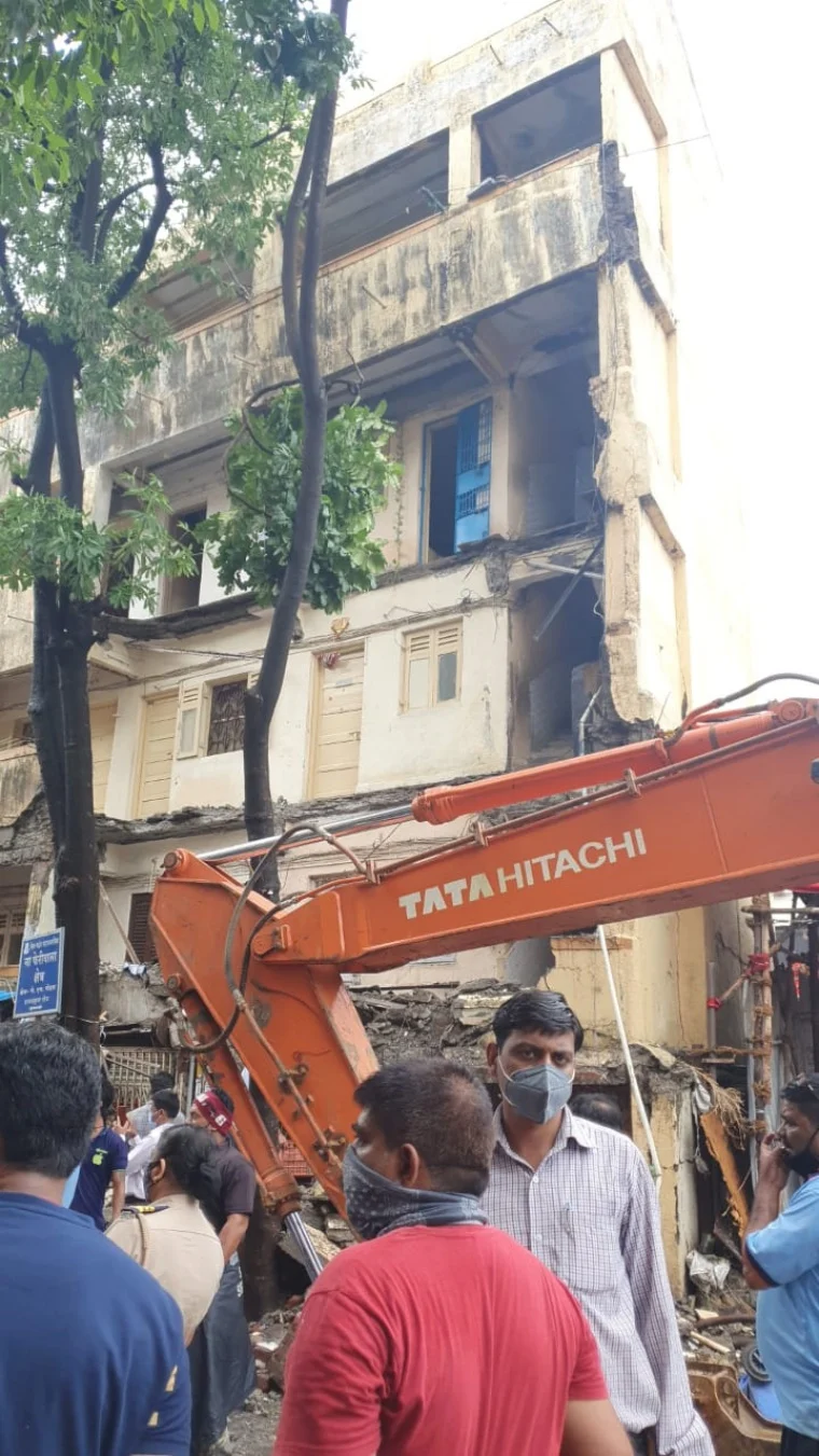 Cyclone Tauktae: Part of rickety building collapses in Bhayandar; 72 residents rescued