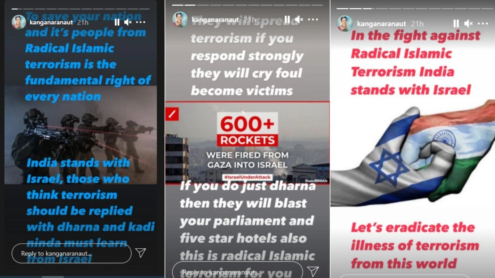 Pakistani actors, netizens slam Kangana Ranaut for supporting Israeli attack on Palestine