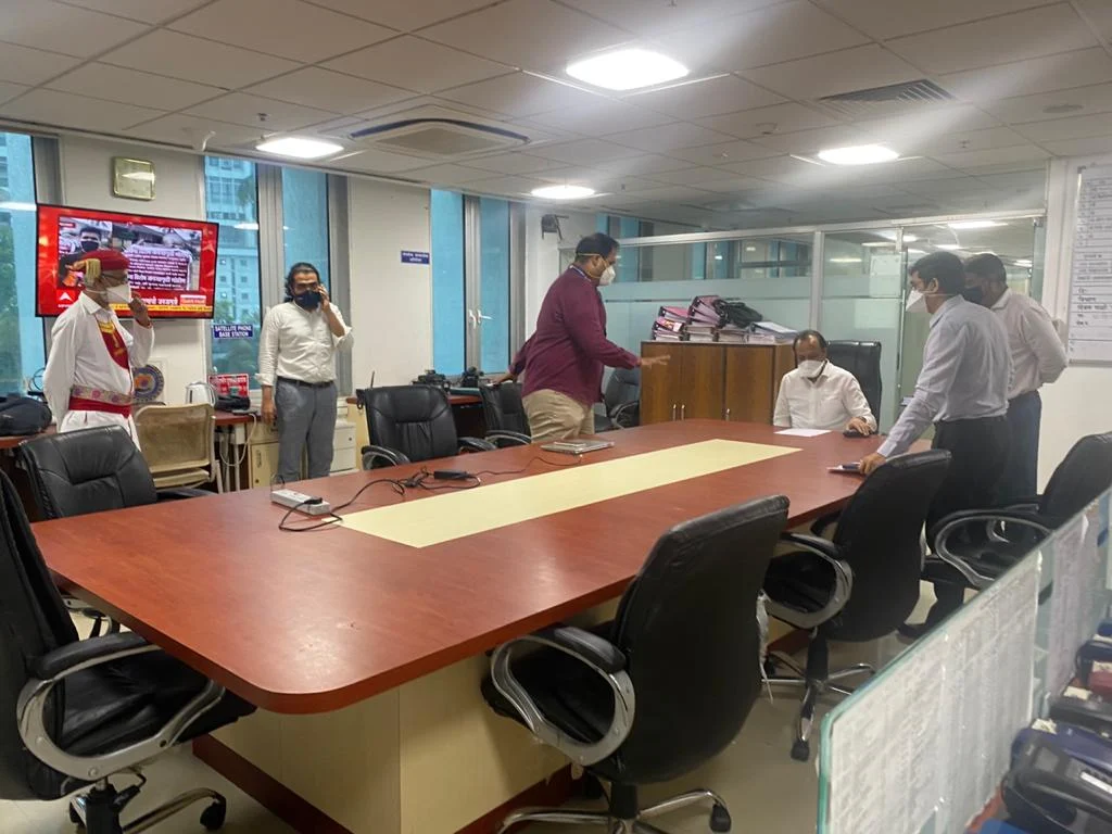 Deputy CM Ajit Pawar in Mantralaya control room taking stock of Cyclone
