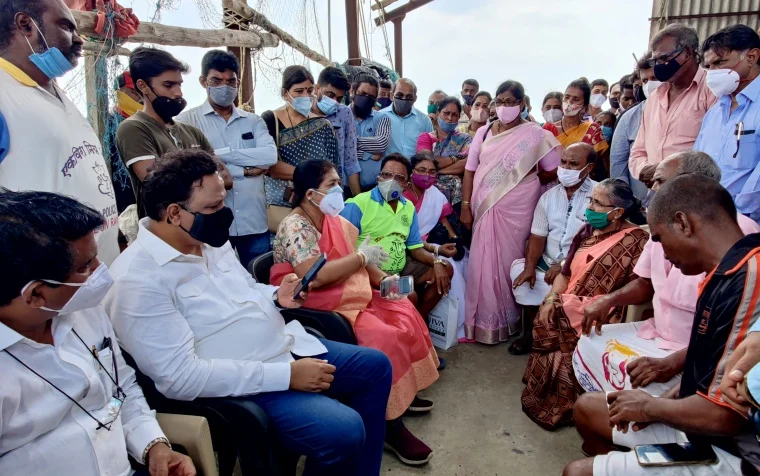 In pics: A look at situation in Mumbai post Cyclone Tauktae; BJP's Ashish Shelar meets fishermen
