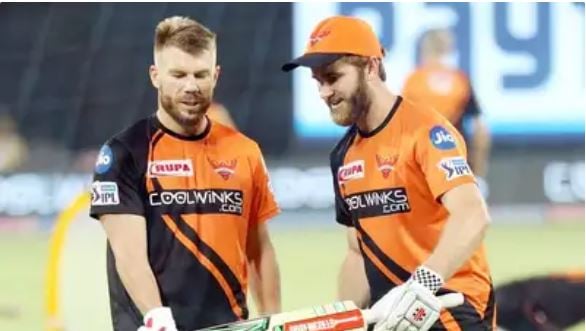 David Warner (L) and Kane Williamson