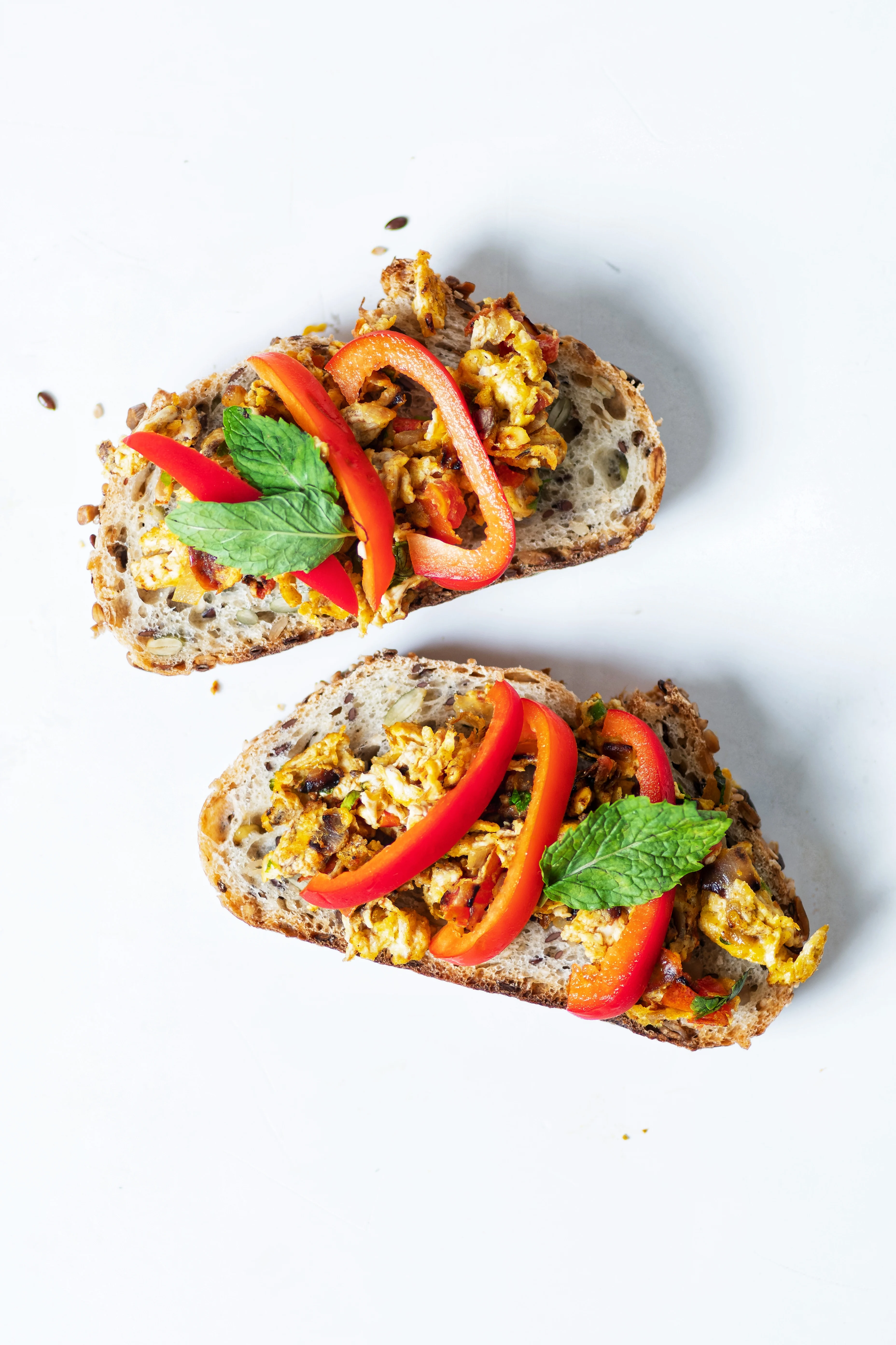 Egg Cottage Cheese Bruschetta by Aditi Handa