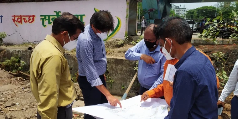 Navi Mumbai: Civic body chief Abhijit Bangar inspects ongoing pre-monsoon work