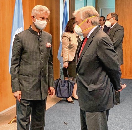 Jaishankar meets Guterres, discusses vaccine solutions - Vimarsana News