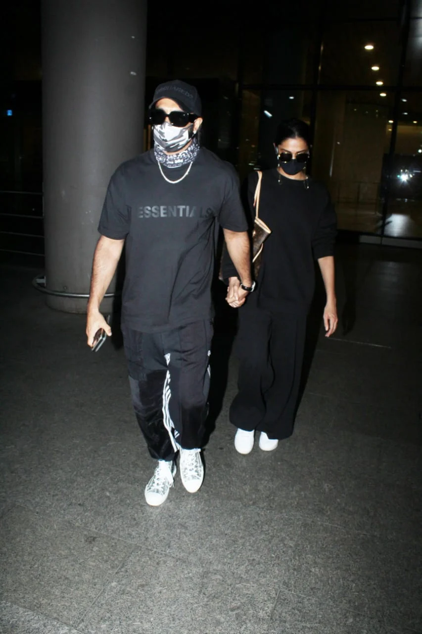 In Pics: Deepika Padukone arrives back in Mumbai with husband Ranveer Singh