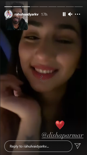 Rahul Vaidya shares a glimpse of late-night video call with girlfriend Disha Parmar