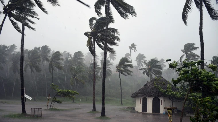 Strong wind continues to lash following the Cyclone alert in Thiruvananthapuram