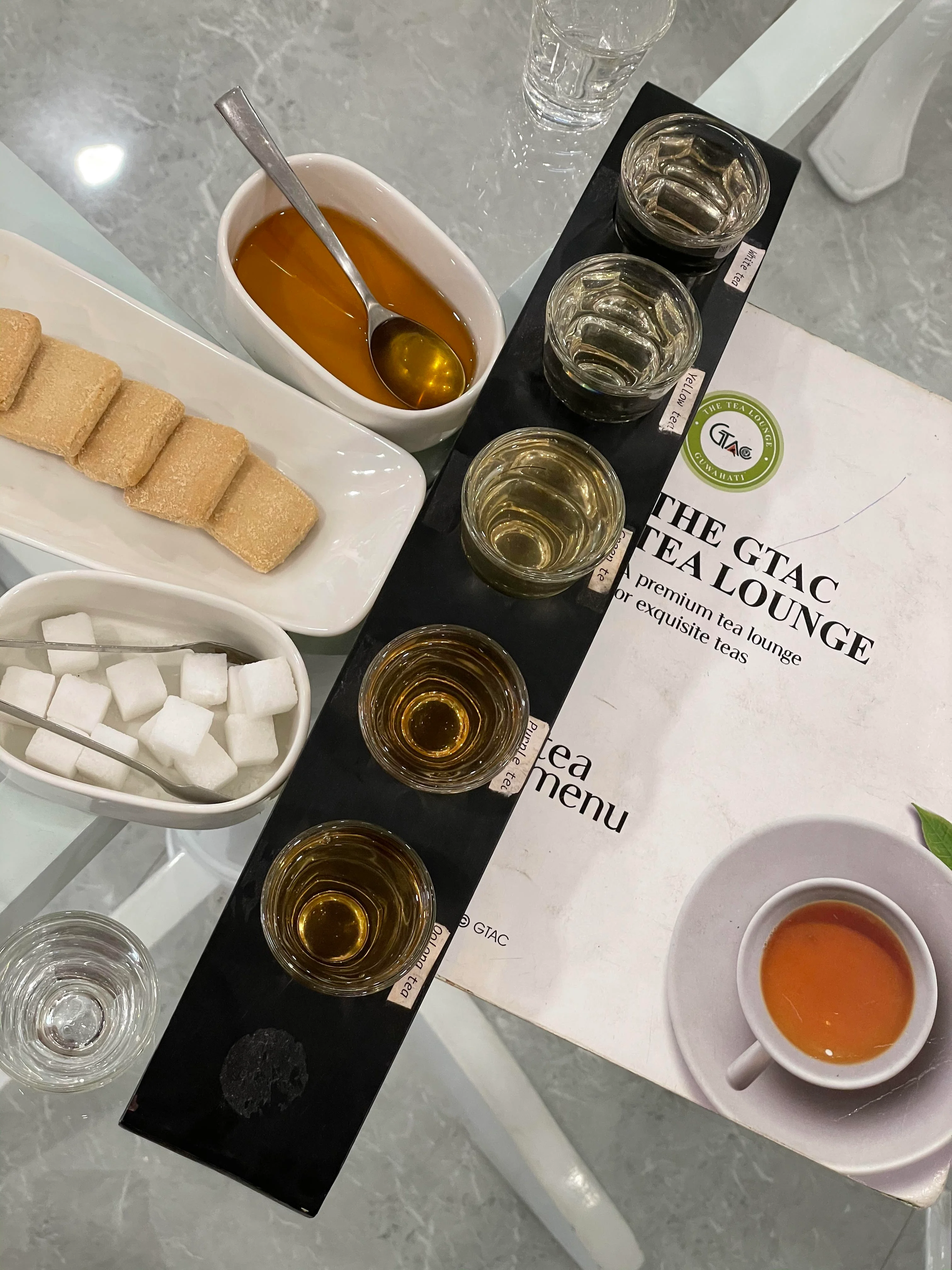 Tea tasters at the lounge