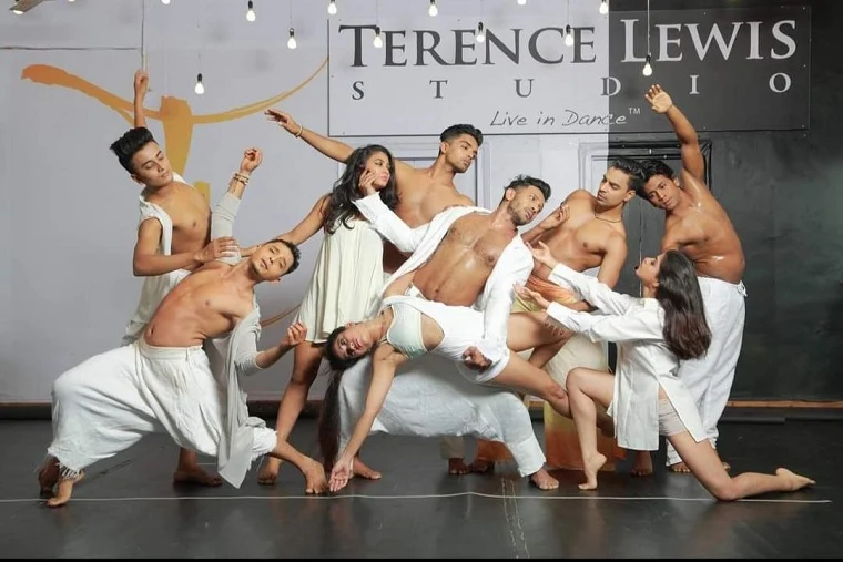 Terence Lewis with his students