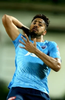 Avesh Khan in action