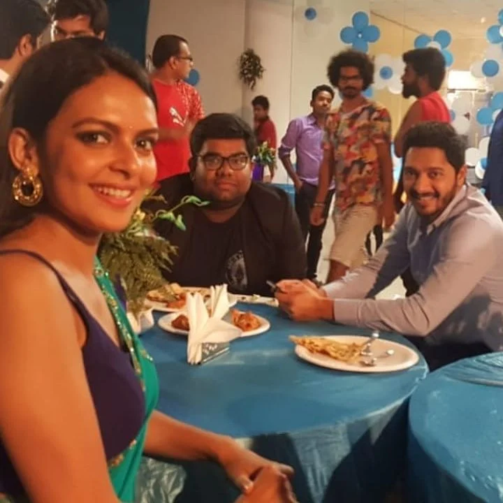 In one of the scene's Bidita wore Shreyas' wife Deepti's blue saree