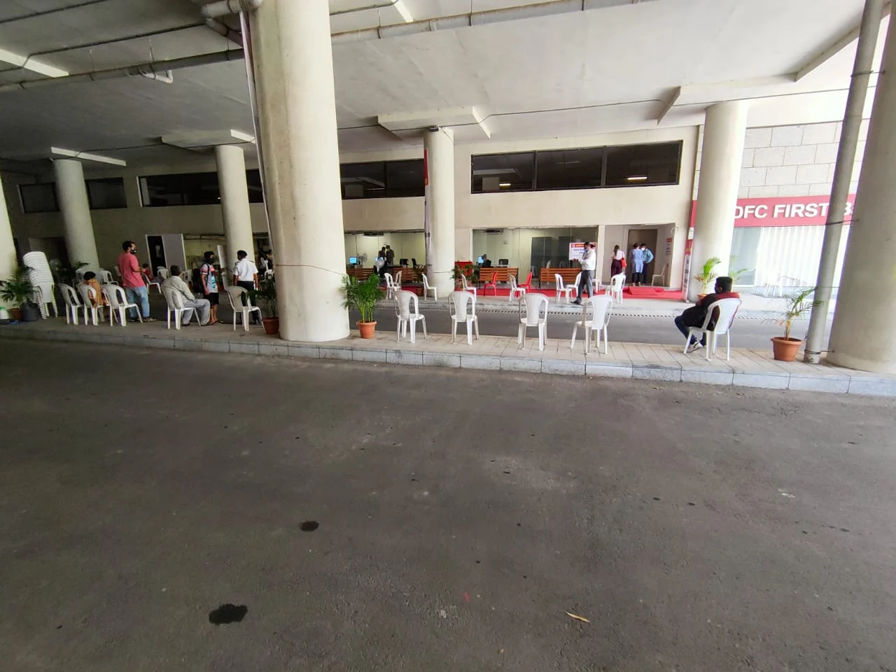 Vaccination Centre, with Red Carpet