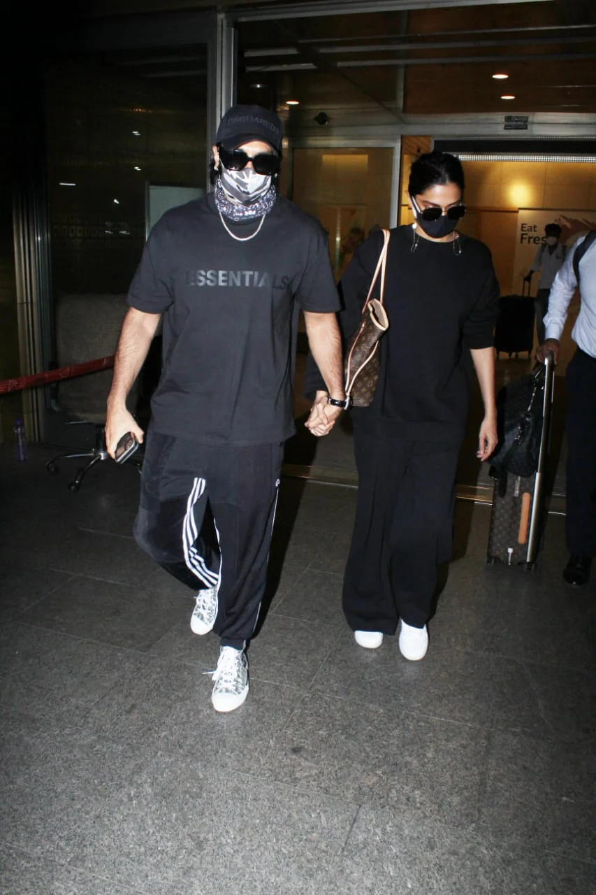 In Pics: Deepika Padukone arrives back in Mumbai with husband Ranveer Singh