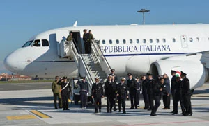 Italian marines return home for Christmas
