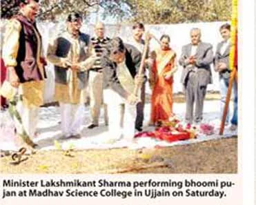 Bhoomi pujan for Madhav Science College multipurpose building performed