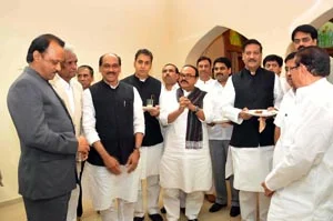 Cong-NCP leaders at the tea party