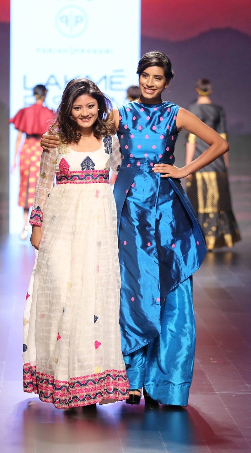 Designer Pranami Kalita with VJ Gaelyn Mendonca