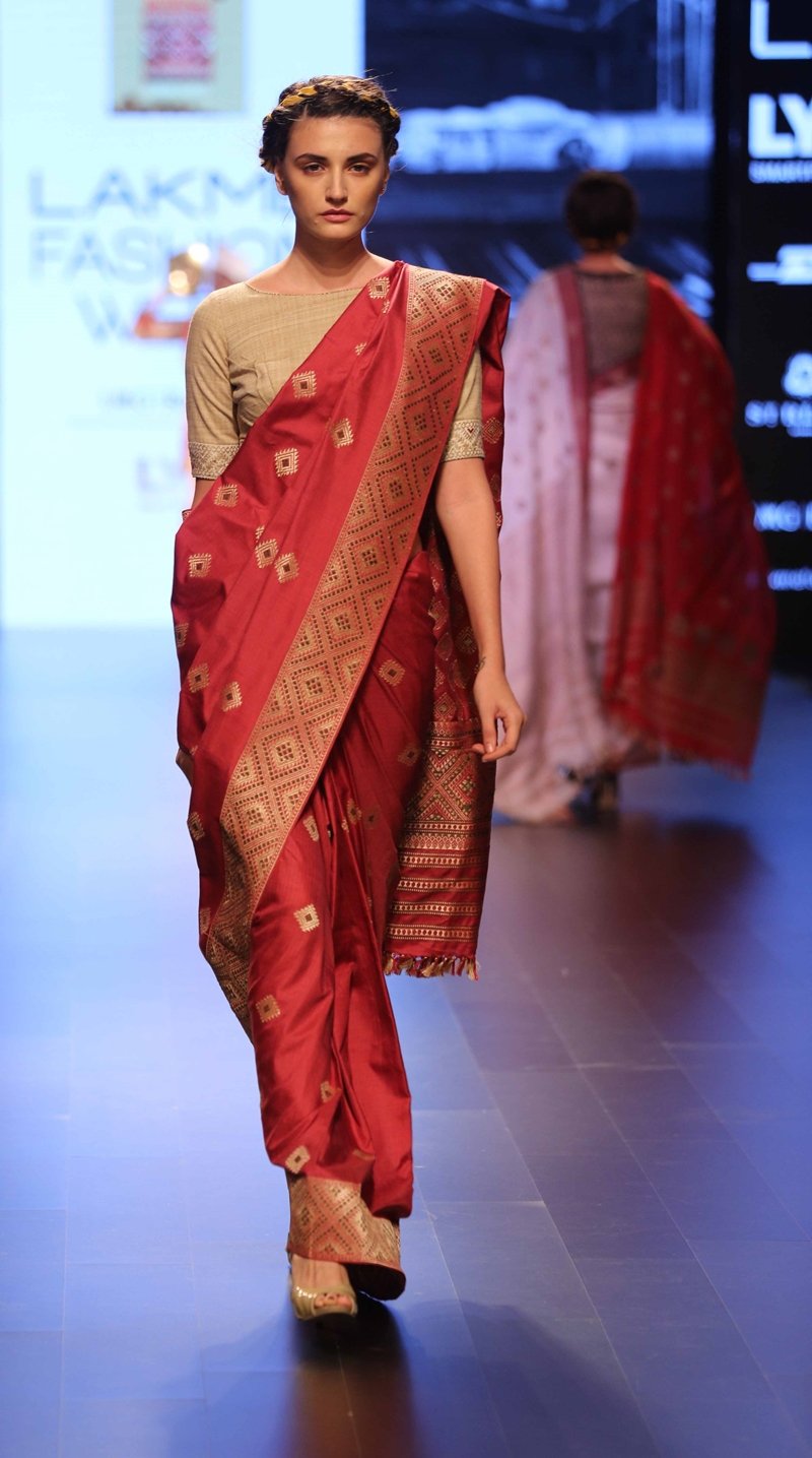 Model walks for Anuradha Pegu