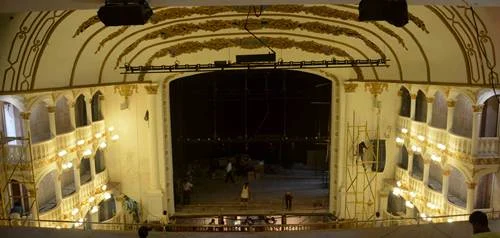 Mumbai: Opera House Theatre Renovation work for upcoming Mami Film Festival . Photo by BL SONI