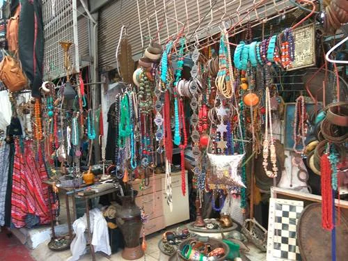 Glimpse of a roadside market in Jaffa