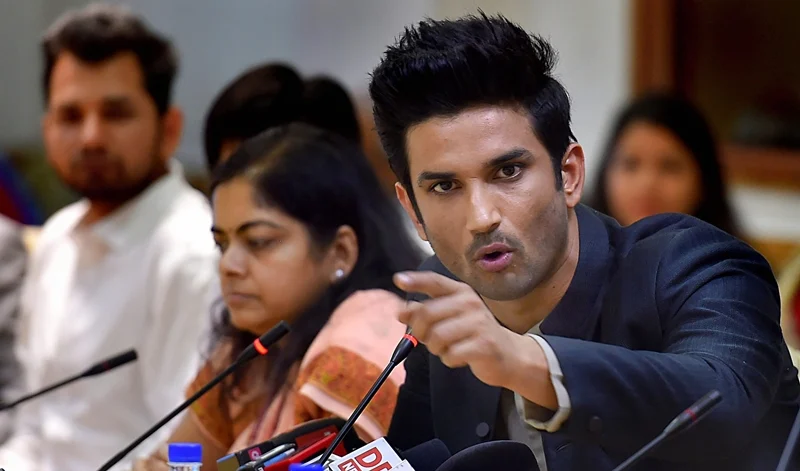 New Delhi: Bollywood actor Sushant Singh Rajput addresses the media about his collaboration with NITI Aayog to promote two of GOI’s initiatives: BHIM app and Women Entrepreneurship Platform (WEP), in New Delhi, on Friday. (PTI Photo/Atul Yadav) (PTI5_25_2018_000048B)