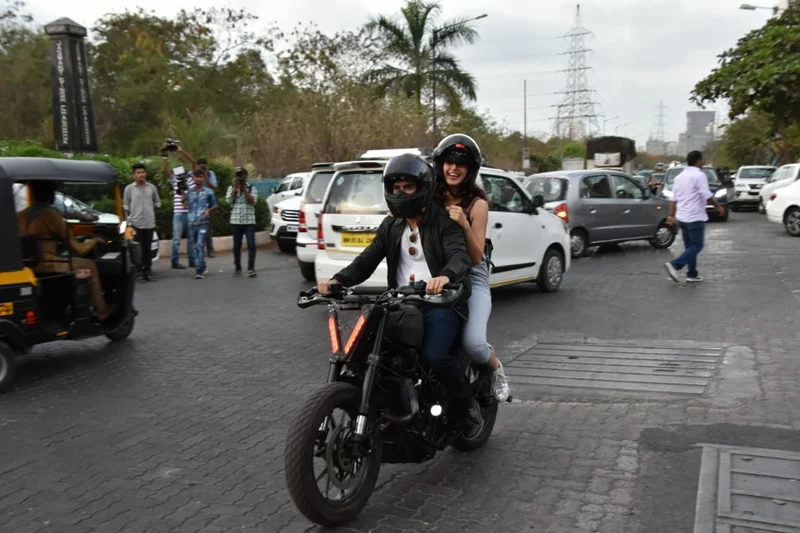 Bhavesh Joshi Superhero takes Taapsee Pannu on a bike ride; see pics