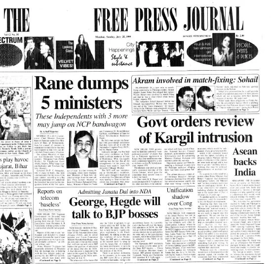 On This Day in History! July 26, 1999 – India and Pakistan’s Kargil war comes to an end; operation Vijay becomes successful