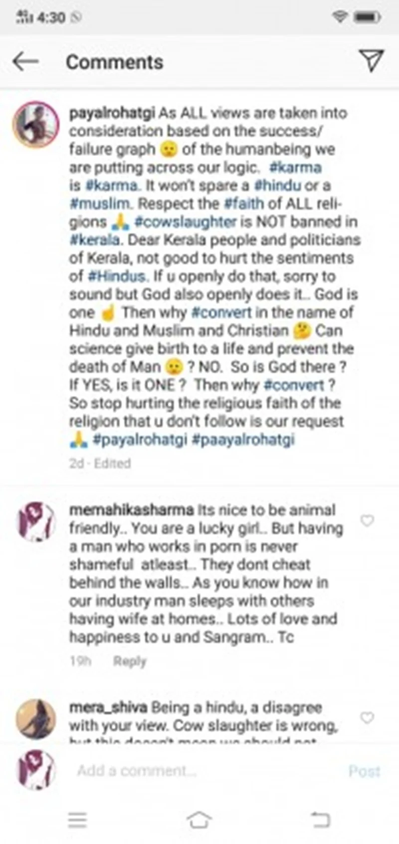 Twitter war continues! After Swara Bhasker, Mahika Sharma give it back to Paayal Rohatgi over ‘porn’ comment