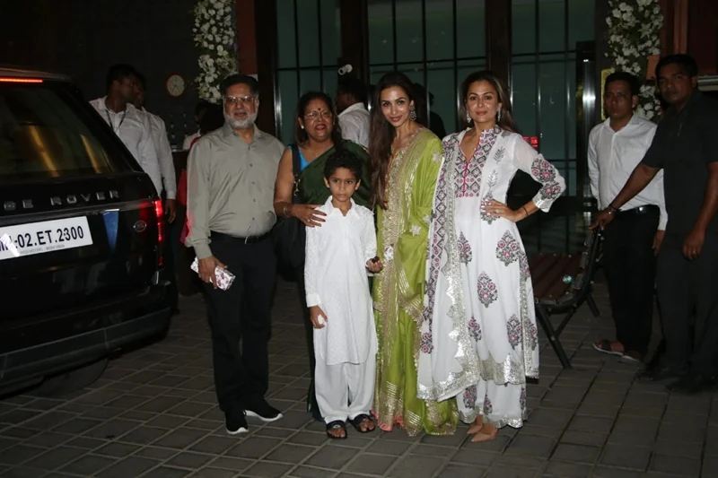 Malaika Arora, Amrita Arora and family at Mukesh Ambani’s house. Photo By: Viral Bhayani