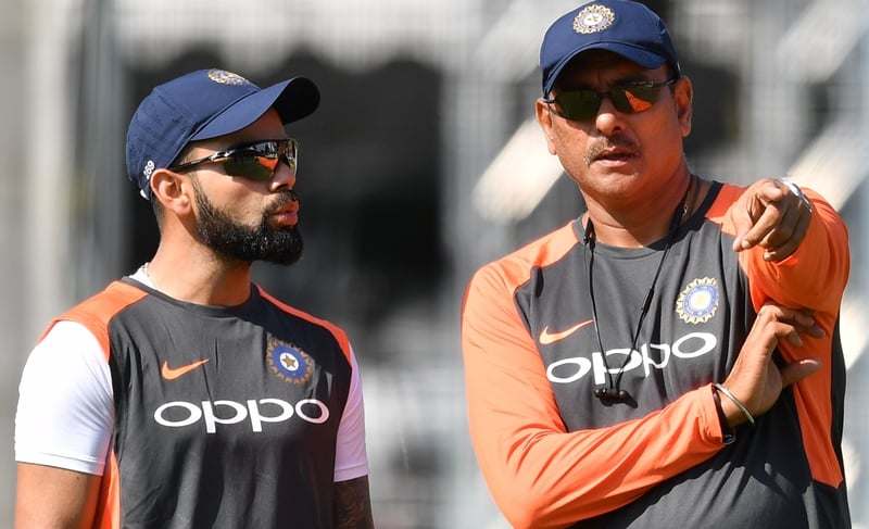 Virat Kohli with Ravi Shastri. File Pic/ AFP