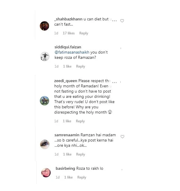 Netizens slam Fatima Sana Shaikh in her recent post for not observing Ramadan