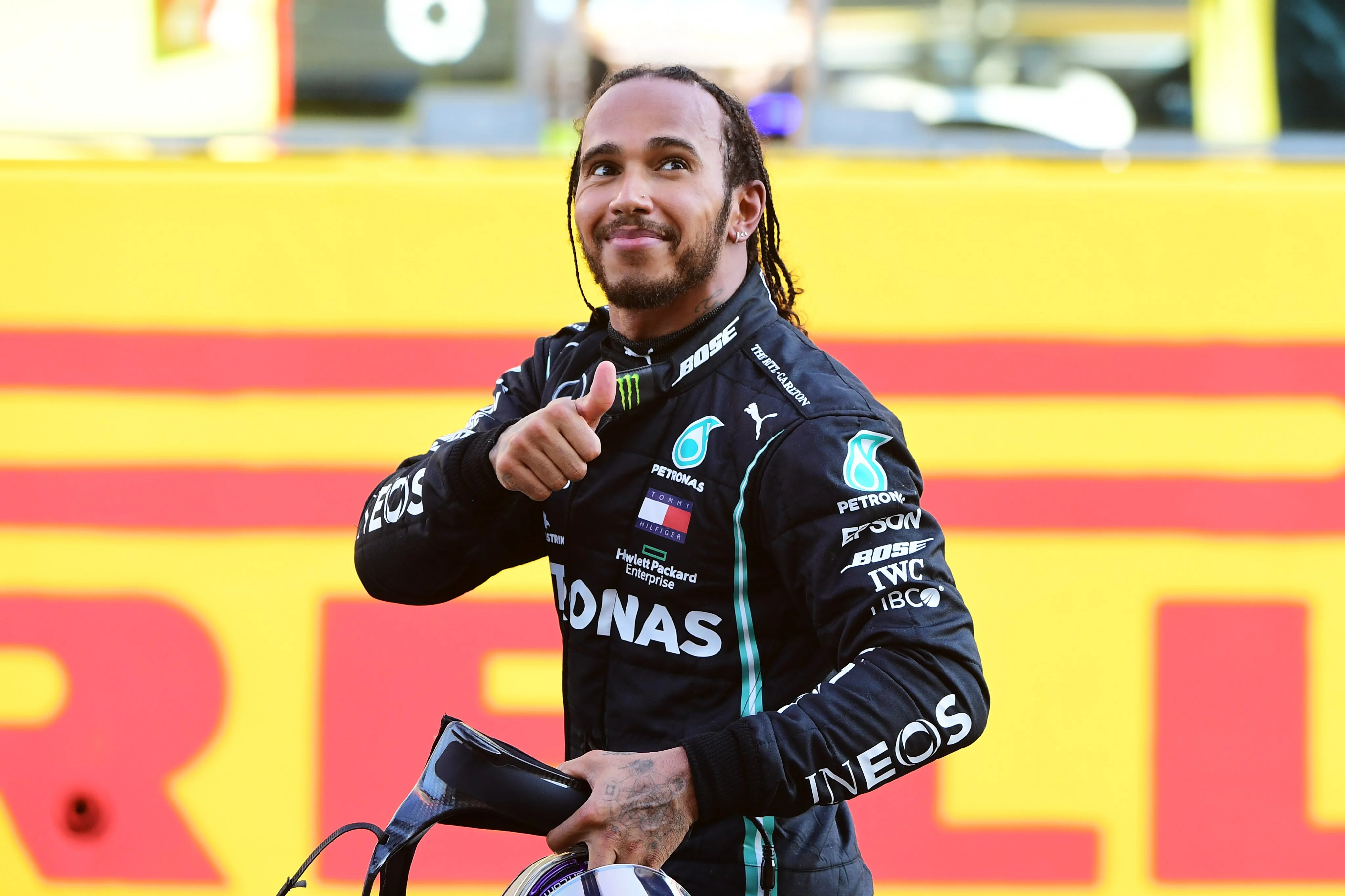 Lewis Hamilton says it's a real surprise and a shock to Mercedes on the front row