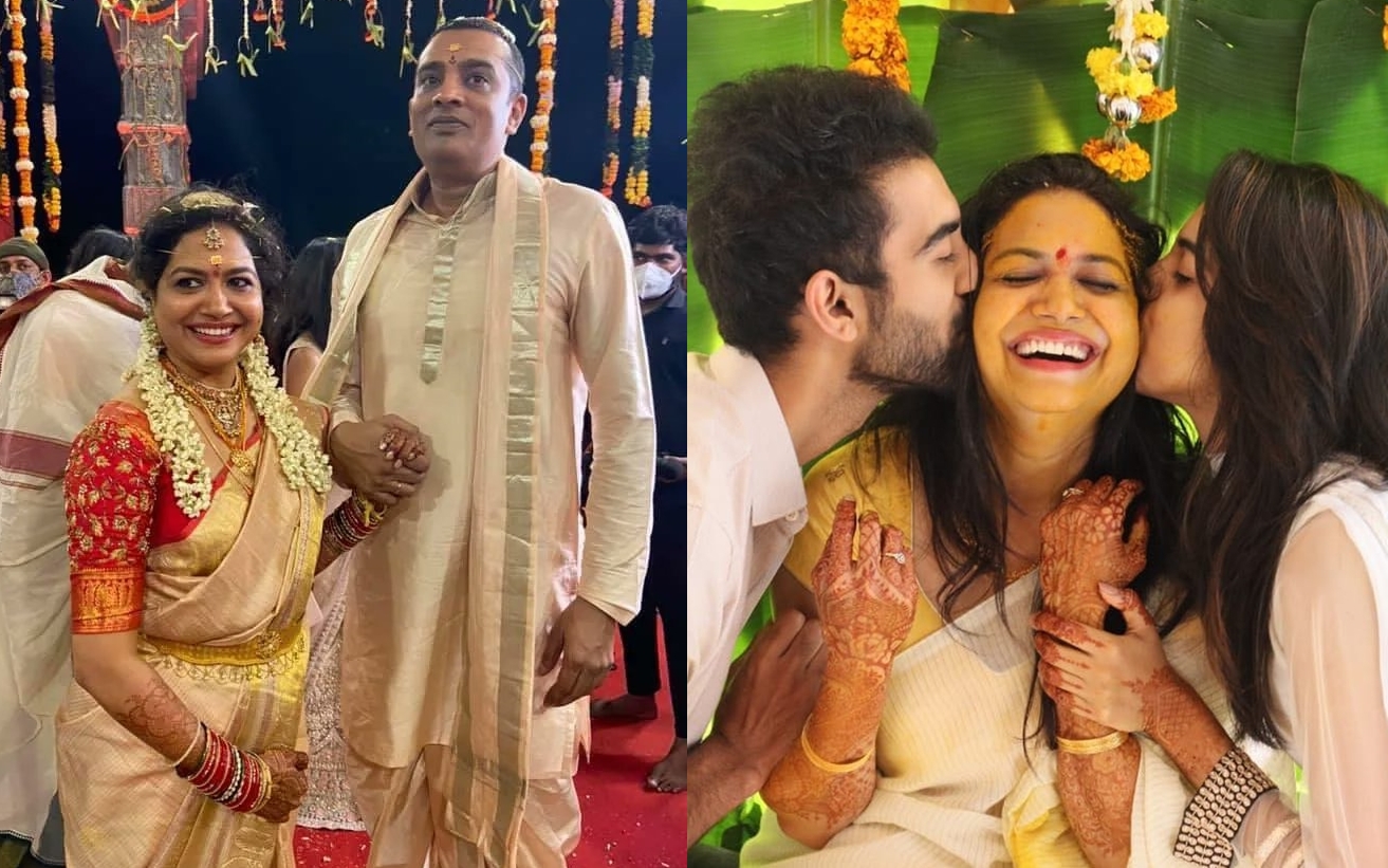 singer sunitha family images