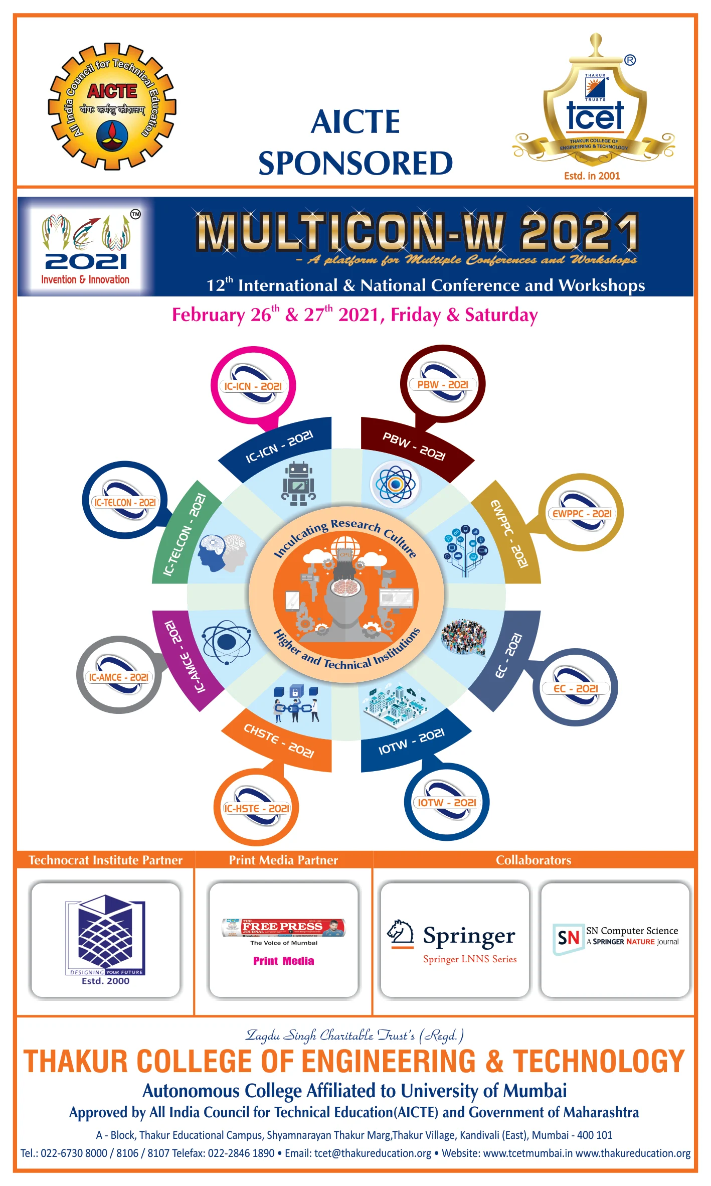 12th Edition of Multicon-W 2021 on Feb 26-27
