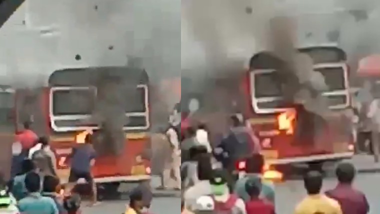 Betul: 60 passengers escape unhurt after bus catches fire - Vimarsana News