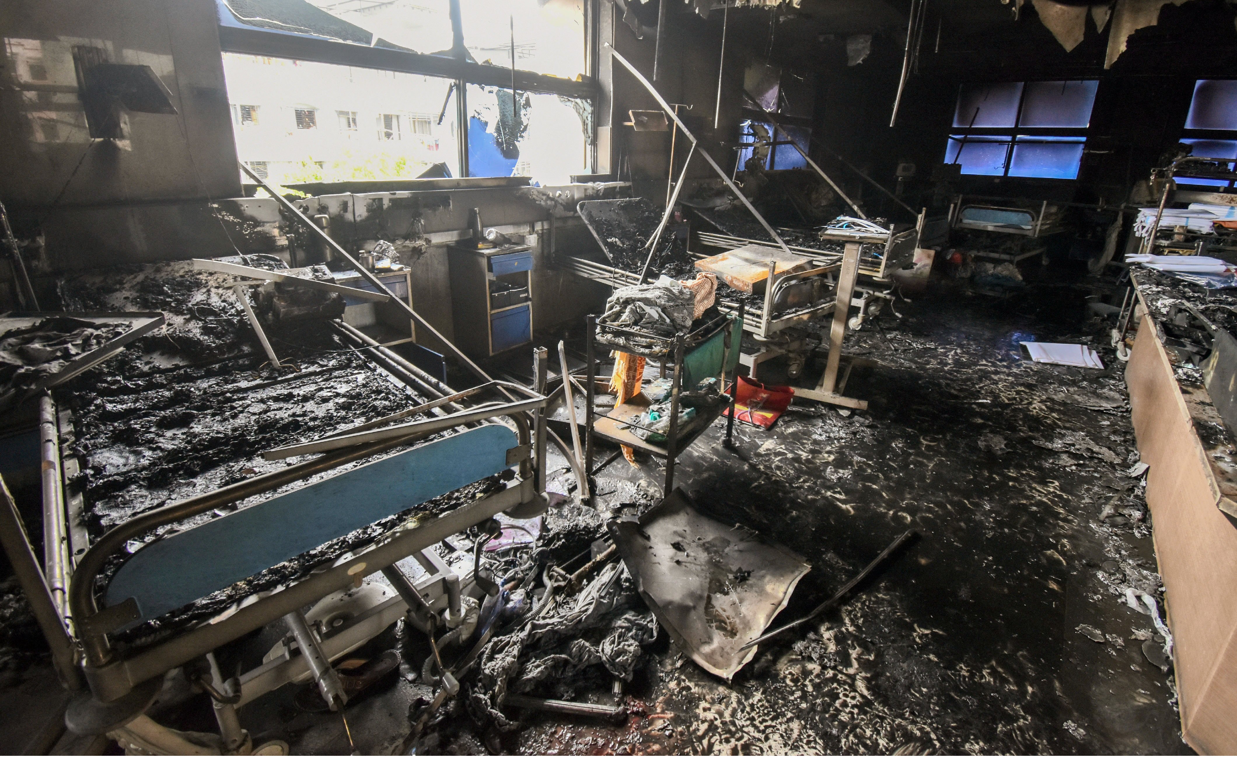 Maharashtra, April 23 (ANI): 13 people have died after a fire broke out inside the Intensive Care Unit (ICU) in Vijay Vallabh COVID care hospital in Mumbai in the wee hours of Friday.  | (ANI Photo)