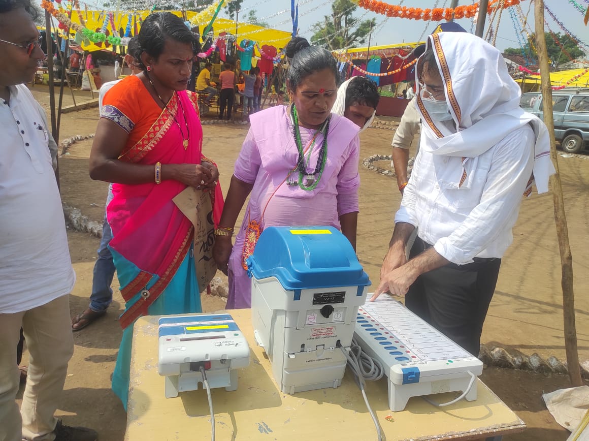 Madhya Pradesh: Mock polling held for voters of Jhiranya & Bhikangaon under SVEEP campaign - Vimarsana News