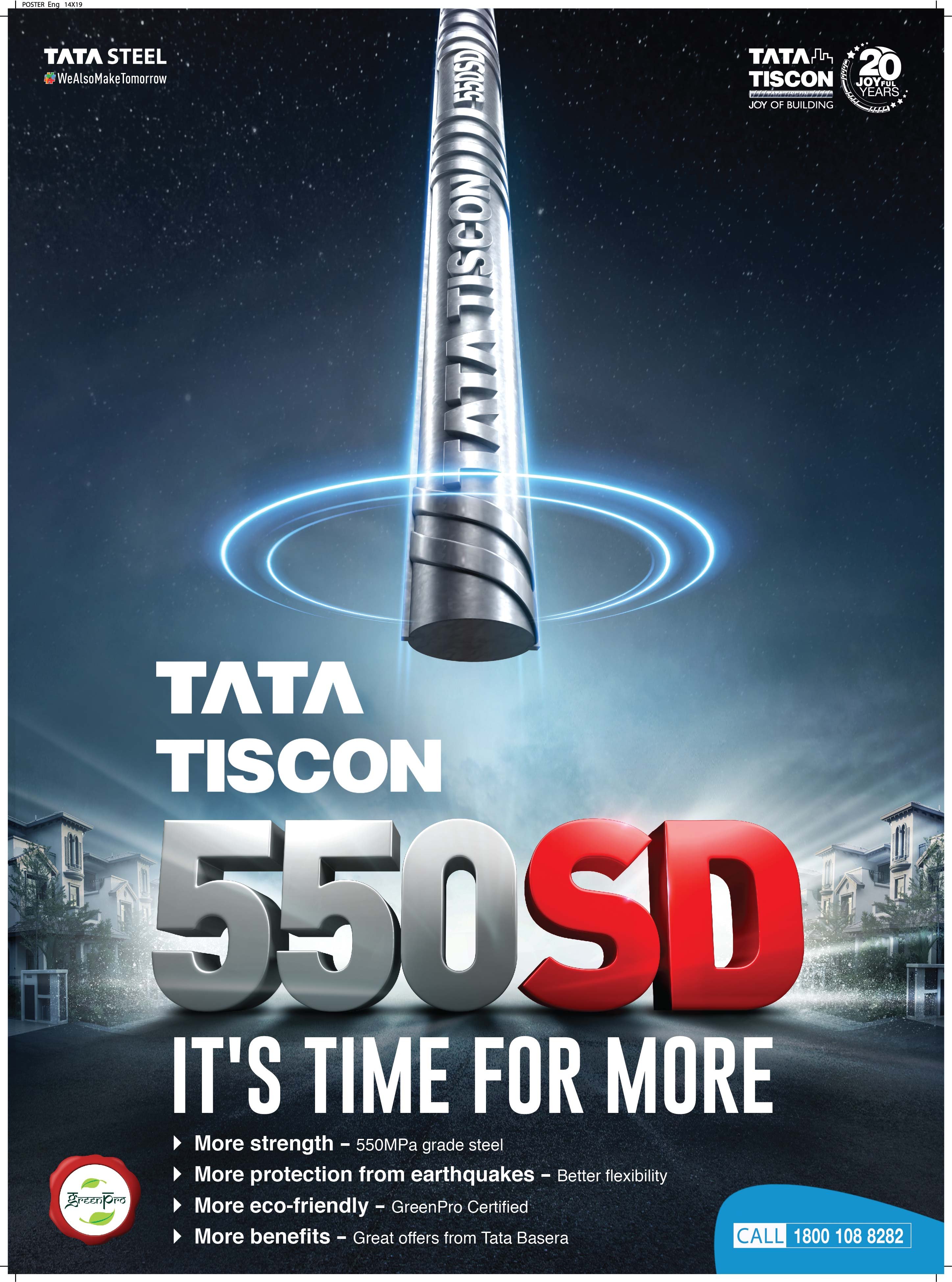 Tata Steel launches GreenPro certified rebar Tata Tiscon 550SD - Vimarsana News