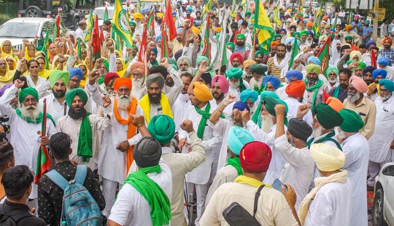 Members of farmers' body detained in Lucknow for trying to burn effigies of PM Modi, Amit Shah - Vimarsana News