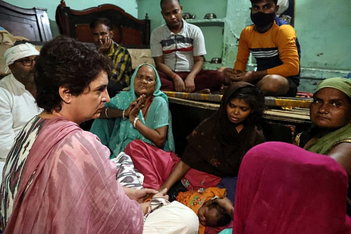 Priyanka Gandhi meets family of Dalit man who died in Agra police custody; victim's family pleads for justice - Vimarsana News
