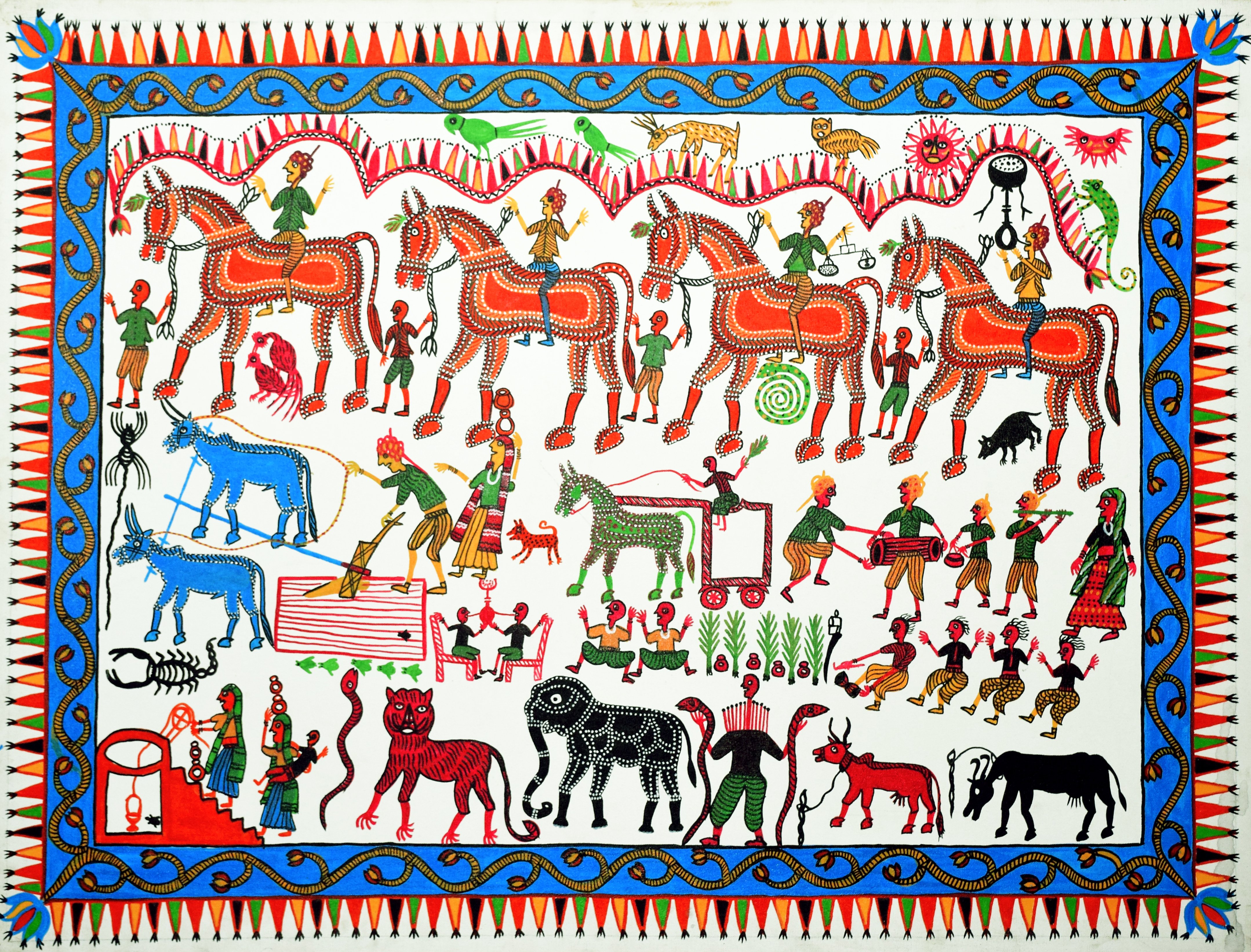 Madhya Pradesh: Rathwa tribe's Pithora Chitra at Indira Gandhi Rashtriya Manav Sangrahalaya - Vimarsana News