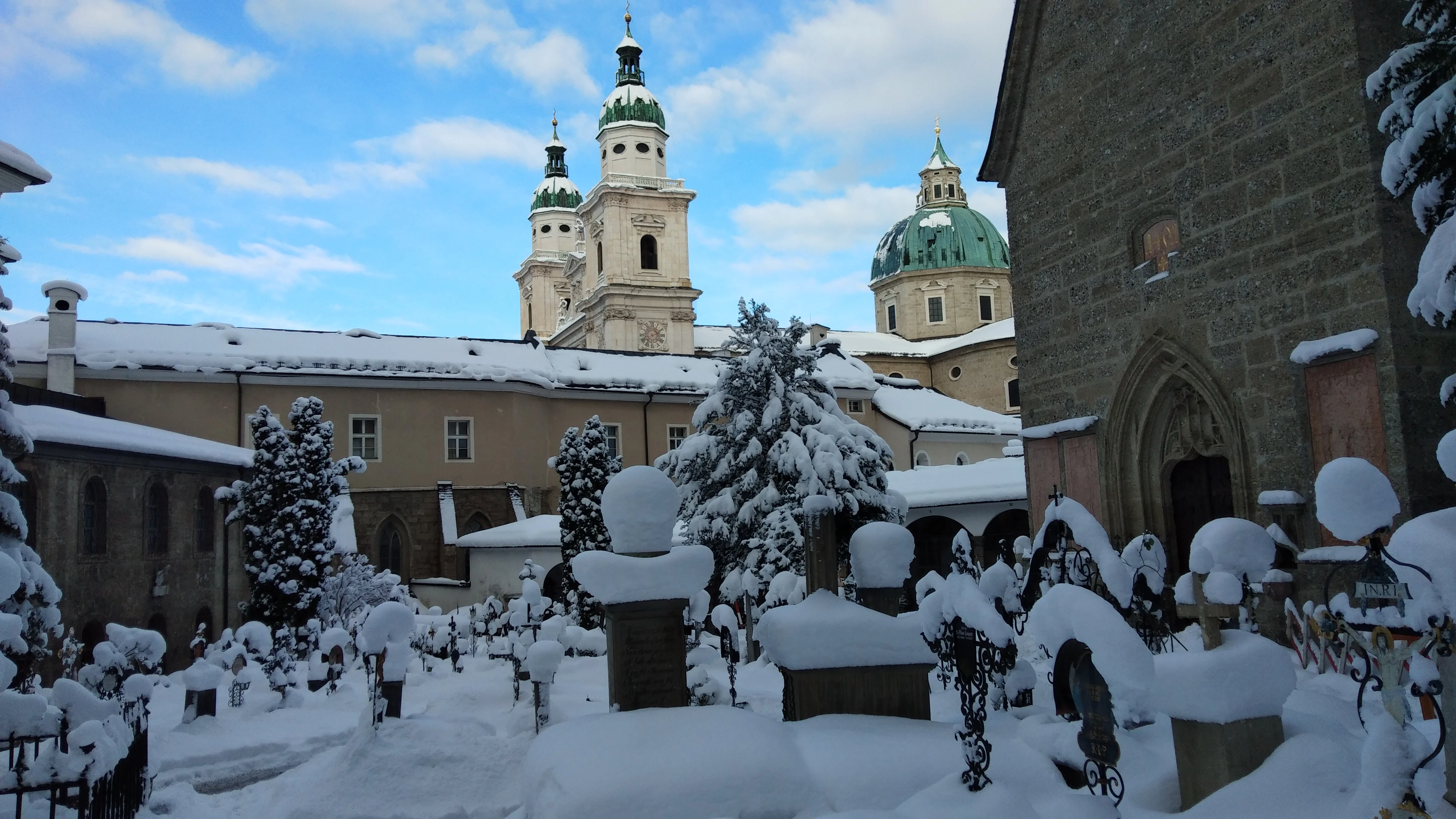 Cemetery under snow