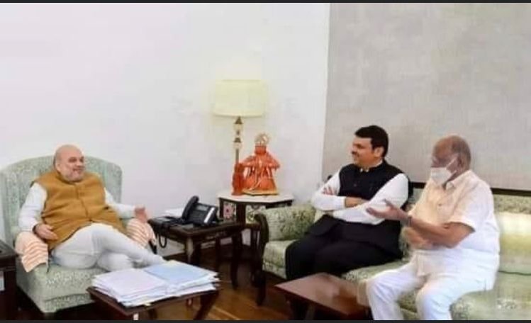 Morphed photo of Amit Shah with Sharad Pawar, Devendra Fadnavis goes viral; NCP urges Maha Cyber to probe - Vimarsana News